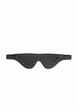 Ouch! - Eye Mask with Skulls & Spikes - Black