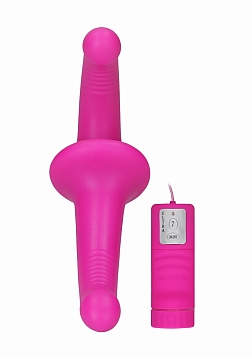 Ouch! - Vibrating Silicone Strapless Strap On-Pink