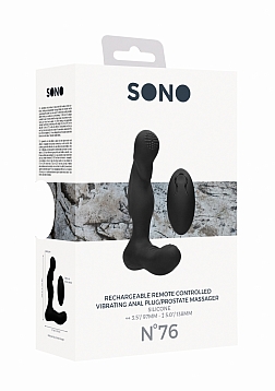 SONO - No.76-Vibrating Anal Plug/P Massager-Black