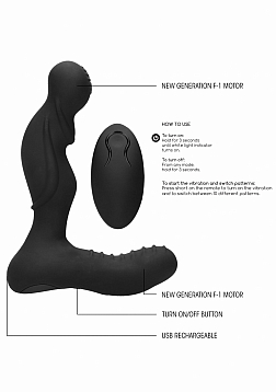 SONO - No.76-Vibrating Anal Plug/P Massager-Black