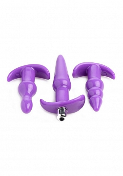 4 Piece Vibrating Butt Plug Set