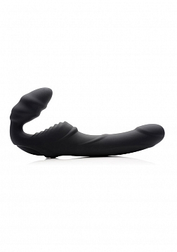 Slim Rider - Ribbed Vibrating Strapless Strap-On