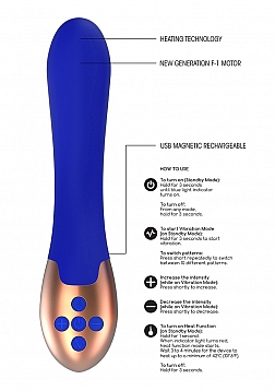 Elegance - Heating G-Spot Vibrator - Blue