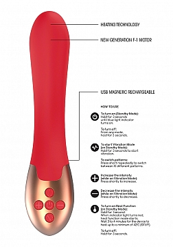 Elegance - Heating G-Spot Vibrator - Red