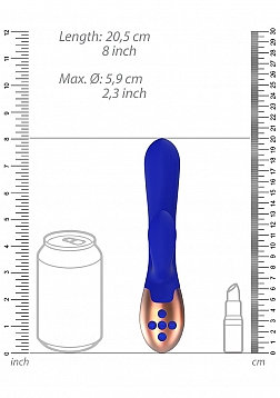 Elegance - Heating Vibrator - Blue