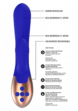 Elegance - Heating Vibrator - Blue
