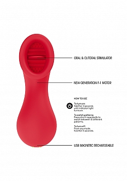 Elegance - Oral Clitoral Stimulator - Red