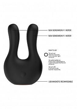 Elegance - Dual Motor Clitoral Stimulator - Black