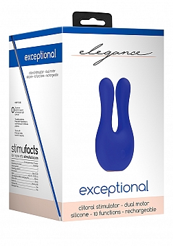 Elegance - Dual Motor Clitoral Stimulator - Blue