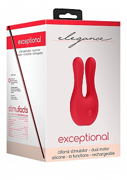 Elegance - Dual Motor Clitoral Stimulator - Red