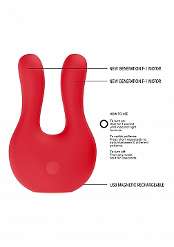 Elegance - Dual Motor Clitoral Stimulator - Red
