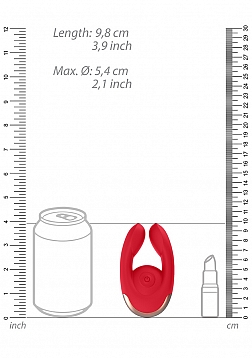 Elegance - Dual Motor Clitoral Stimulator - Red