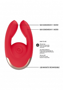 Elegance - Dual Motor Clitoral Stimulator - Red