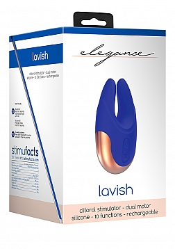 Elegance - Dual Motor Clitoral Stimulator - Blue