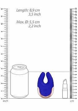 Elegance - Dual Motor Clitoral Stimulator - Blue