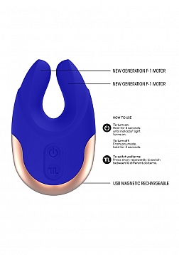Elegance - Dual Motor Clitoral Stimulator - Blue