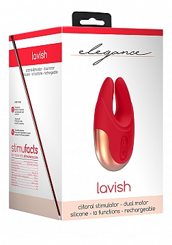 Elegance - Dual Motor Clitoral Stimulator - Red