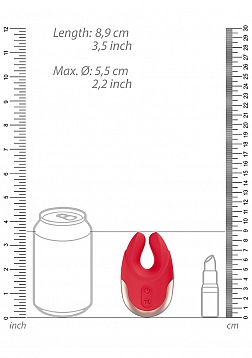 Elegance - Dual Motor Clitoral Stimulator - Red