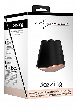 Elegance - 180/360 Degree Rotating & Vibrating Clitoral Stimulator - Black