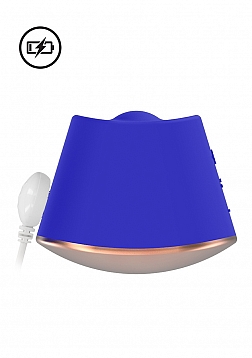 Elegance - 180/360 Degree Rotating & Vibrating Clitoral Stimulator - Blue