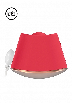 Elegance - 180/360 Degree Rotating & Vibrating Clitoral Stimulator - Red