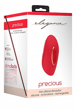 Elegance - Mini Rechargeable Clitoral Stimulator - Red