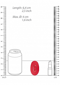 Elegance - Mini Rechargeable Clitoral Stimulator - Red