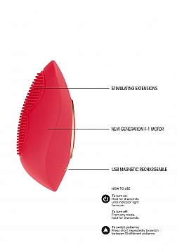 Elegance - Mini Rechargeable Clitoral Stimulator - Red