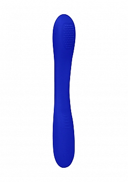 Elegance - Ultimate Flexibility Flat Double-Ended..Rechargeable Vibrator-Blue