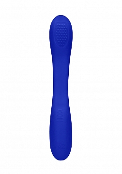 Elegance - Ultimate Flexibility Flat Double-Ended..Rechargeable Vibrator-Blue