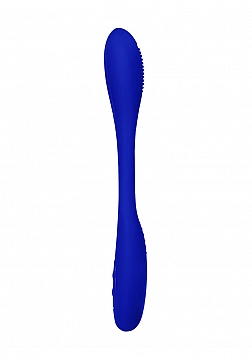 Elegance - Ultimate Flexibility Flat Double-Ended..Rechargeable Vibrator-Blue