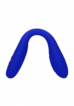 Elegance - Ultimate Flexibility Flat Double-Ended..Rechargeable Vibrator-Blue