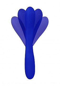 Elegance - Ultimate Flexibility Flat Double-Ended..Rechargeable Vibrator-Blue