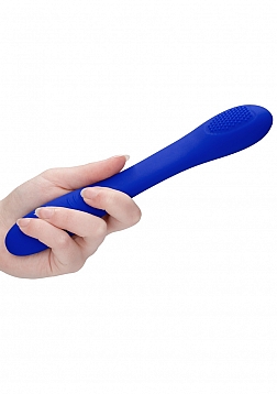 Elegance - Ultimate Flexibility Flat Double-Ended..Rechargeable Vibrator-Blue