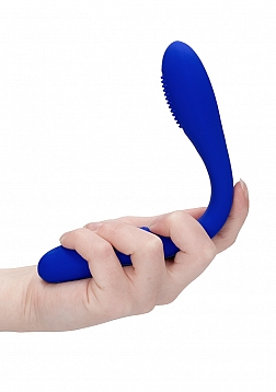 Elegance - Ultimate Flexibility Flat Double-Ended..Rechargeable Vibrator-Blue