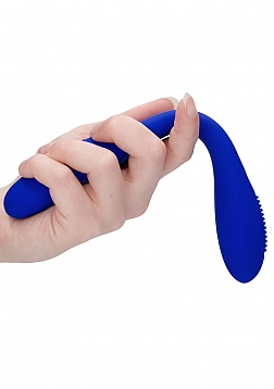 Elegance - Ultimate Flexibility Flat Double-Ended..Rechargeable Vibrator-Blue
