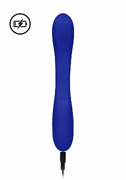 Elegance - Ultimate Flexibility Flat Double-Ended..Rechargeable Vibrator-Blue