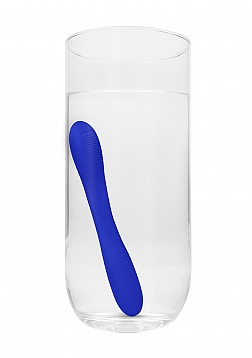 Elegance - Ultimate Flexibility Flat Double-Ended..Rechargeable Vibrator-Blue
