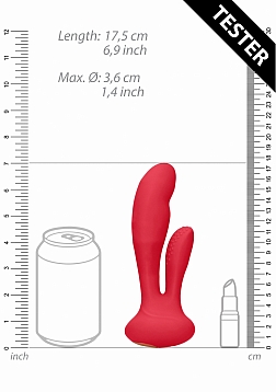 G-Spot and Clitoral Vibrator-Flair-Red-Tester