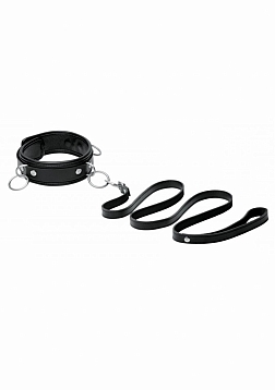 Leather Collar with Leash