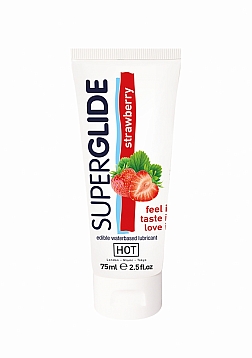 Superglide - Edible Waterbased Lubricant - Strawberry - 3 fl oz / 75 ml