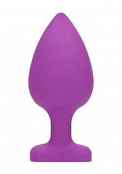 Ouch! - Diamond Heart Butt Plug-Extra Large-Purple