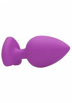 Ouch! - Diamond Heart Butt Plug-Extra Large-Purple
