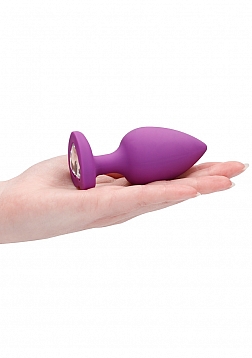 Ouch! - Diamond Heart Butt Plug-Extra Large-Purple