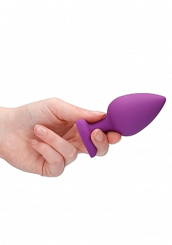Ouch! - Diamond Heart Butt Plug-Extra Large-Purple