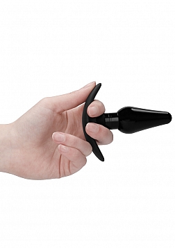 Ouch! - Interchangeable Butt Plug Set-Pointed Medium-Black