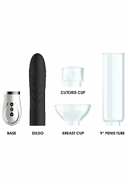 Pumped - Twister-4 in 1 Rechargeable Couples Pump Kit-Black