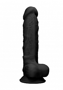 Silicone Dildo with Balls - 7" / 18 cm