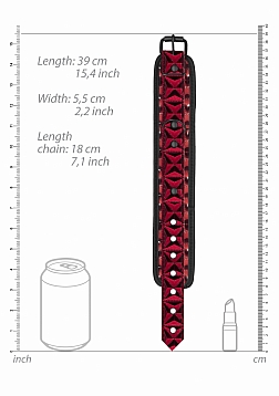 Ouch! - Luxury Ankle Cuffs - Burgundy