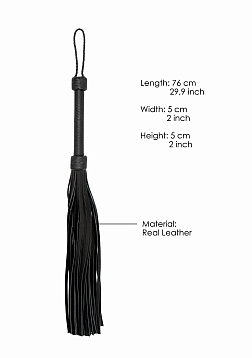 Ouch! Pain - Grain Leather Heavy-Duty Tail Flogger..